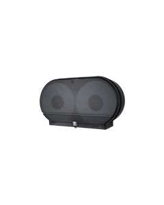 Palmer Fixture RD0027-02 9" Twin Jumbo Tissue Dispenser with 3 3/8" Core Only ,2 lbs- Black Translucent in Color