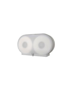 Palmer Fixture RD0027-03 9" Twin Jumbo Tissue Dispenser with 3 3/8" Core Only - White Translucent in Color